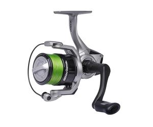 Abu Garcia Max X con lenza pre-salata Mulinello da spinning | Attrezzatura per la pesca d'acqua dolce e salata leggera | Luccioperca e lucioperca | Leggera, ambidestro | Mulinello 2000, grigio e nero
