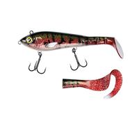 Abu Garcia Svartzonker McHybrid Hybrid Esca da pesca - Design ibrido morbido e duro per la pesca al luccio, al pesce persico e alla trota in acqua dolce e salata, dipinto a mano, Red Sucker 20 cm