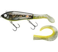 Abu Garcia Svartzonker McHybrid Hybrid Esca da pesca - Design ibrido morbido e duro per la pesca di lucci, persici e trote in acqua dolce e salata, dipinto a mano, Ghost Walleye 20 cm