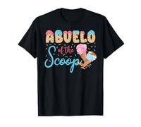 Abuelo di The Scoop Ice Cream Gender Reveal Baby Shower Maglietta