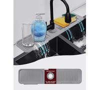 Abulun paraspruzzi lavello cucina-Grigio Tappetino per Rubinetto-Tappetino Silicone Proteggi lavandino Cucina-scolapiatti da appoggio per lavello