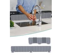 Abulun scalabile lavello da cucina paraspruzzi d'acqua - Silicone Sink Splash Guard per bagno-Splash Back-Sink Edge Protector-Barriera d'acqua per lavello prima del rubinetto