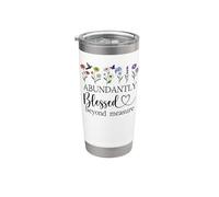 Abundantly Blessed Beyond Measure Womens Christian Scripture Bicchiere termico in acciaio inox doppia parete