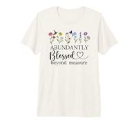 Abundantly Blessed Beyond Measure Womens Christian Scripture Maglietta Premium