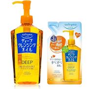 Aburiya Kose Softymo Deep Olio detergente struccante, 230 ml & Ricarica 200 ml, Fatto in Giappone