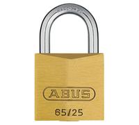 ABUS Lucchetto ottone 65/25 - Serratura per valigie - Corpo della serratura in ottone massiccio - Grillo in acciaio temprato - Livello di sicurezza 3