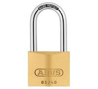 ABUS 12639 Catenaccio In Ottone 65/40Mm Con Gancio Lungo 40Mm Chiave Uguale 6406