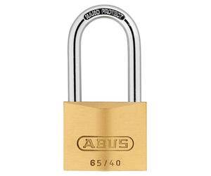 ABUS 12639 Catenaccio In Ottone 65/40Mm Con Gancio Lungo 40Mm Chiave Uguale 6406
