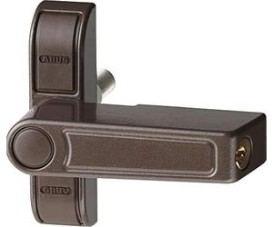 Abus 2410 Al0145 Serratura per Finestre, Blocco con Chiavistello a Perno per Finestre ad un'Anta, Chiave Maestra, Livello di Sicurezza: 6, 89619, Marrone