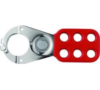 ABUS 335518 - H711 Aspa de control de acero endurecido rojo con pestañas superpuestas 118x45 mm
