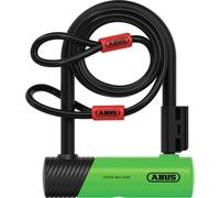 Abus 410K Ultra Mini + Cobra 10/120, Serratura a U + supporto, c 180 mm male Nero/Verde