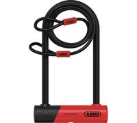 Abus 420K Ultimate, Serratura a U + supporto, cavo d acciaio 230 mm male Nero/Rosso