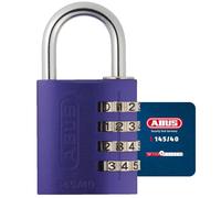 ABUS 488115-145/40_LILA Candado aluminio combinacion 40 mm 4 dígitos lila | Codice numerico a 4 cifre, nessuna chiave necessaria, alluminio anodizzato, 41 x 77 mm, livello di sicurezza 4