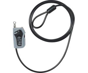 ABUS 52523 Blocca Cavo, Nero, 200 cm | Lucchetto a cavo per sci, passeggini, caschi, cavo in acciaio da 2 metri