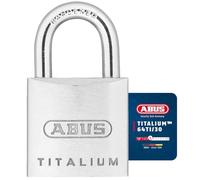 Abus 561863 - 64Ti/30 Candado Titalium De 30 Mm, Grigio | Livello sicurezza ABUS 4, arco temprato doppio blocco, chiave paracentrica - 30 mm, peso 53 g, include 2 chiavi