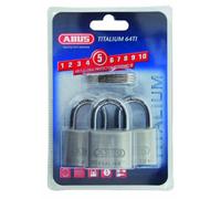 ABUS 563799-64TI/40_TRIPLES Trío candados Titalium 40 mm en llaves iguales blis
