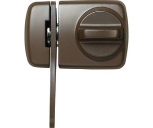 ABUS 589232 7530 B - Serratura porta con clip di bloccaggio per porte sottili, colore: Marrone