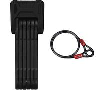 ABUS 6500/110, SH, Bordo, Granit X-Plus Big, lucchetto per bicicletta, colore nero, 110 cm, peso: 2,160 kg. & Lucchetto per Bicicletta con Cavo Flessibile Cobra 12/180, Standard