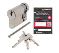 ABUS A93 - Cilindro di chiusura, realizzato individualmente, con 3 chiavi e codice ToniTec, profilo C73, dimensioni 10/90 mm, mezzo cilindro