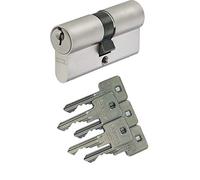 ABUS A93 cilindro doppio 50/50 mm con 5 chiavi, con funzione di emergenza e pericolo e protezione foratura, profilo C73 C83