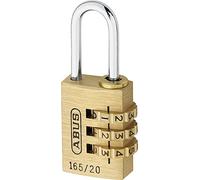 ABUS ABUS Security Level 3 - Lucchetto a combinazione 165/20, in ottone, con codice numerico regolabile individualmente