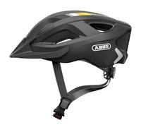 ABUS Aduro 2.0 city - casco da bici integrale con luce design sportivo per il traffico cittadino uomo e donna nero/arancio, taglia M