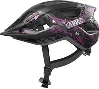 ABUS Aduro 3.0 LED, Casco da Bicicletta Unisex Adulto, Nero/Rosso (Maori Blackberry), M (52-58 cm)