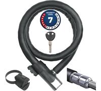 ABUS Blocca cavo corazzato Steel-O-Flex Centuro 860 - con supporto QuickSnap RBU blocca in d'acciaio armatura manicotti livello di sicurezza 7 85 cm, nero