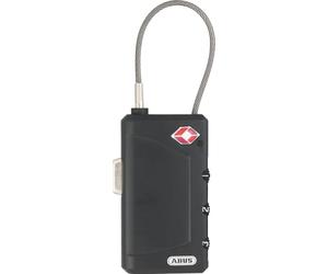 ABUS Blocca Cavo TSA 148/30 - Lucchetto Bagagli, Codice a 3 Cifre | Approvato TSA per viaggi USA, apertura senza danni alla serratura - targhetta nome inclusa, staffa a leva