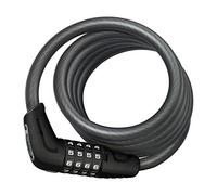ABUS Blocco a cavo Numero 5510C/180 SCMU - Set di lucchetti per biciclette con staffa due ruote e bambini 10 mm livello sicurezza 3 Nero
