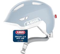 ABUS Casco Bambini Smiley 3.0 ACE LED, pure aqua, Taglia S