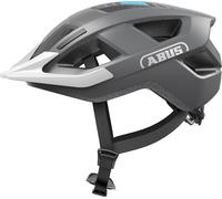 ABUS Casco da bicicletta Aduro 3.0 LED - Casco sportivo da città dal design elegante per escursioni quotidiane e sportive - con fanale posteriore - per uomo e donna - taglia M, grigio