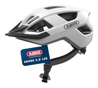 ABUS Aduro 3.0 LED, Casco da Bicicletta Unisex Adulto, Bianco (Bianco Polare), M (52-58 cm)