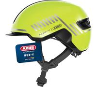 ABUS Casco da bicicletta HUD-Y - con luce posteriore LED magnetica ricaricabile e chiusura magnetica - Casco urbano elegante per l'uso quotidiano - per uomo e donna