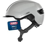 ABUS Casco da bicicletta HUD-Y - con luce posteriore LED magnetica ricaricabile e chiusura magnetica - Casco urbano elegante per l'uso quotidiano - per uomo e donna