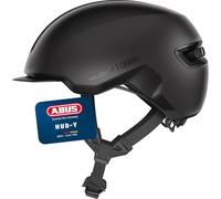 ABUS Casco da bicicletta HUD-Y - con luce posteriore LED magnetica ricaricabile e chiusura magnetica - Casco urbano elegante per l'uso quotidiano - per uomo e donna