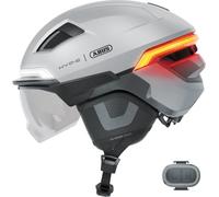 ABUS Casco da bicicletta HYP-E ACE - con luce anteriore, fanale posteriore e luce lampeggiante - con visiera e paraorecchie - adatto anche per e-bike e S-Pedelec - per uomo e donna