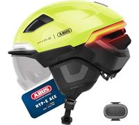ABUS Casco da bicicletta HYP-E ACE - con luce anteriore, fanale posteriore e luce lampeggiante - con visiera e paraorecchie - adatto anche per e-bike e S-Pedelec - per uomo e donna