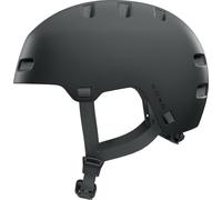 ABUS Casco da bicicletta XOXO - Casco da città in stile skater - Casco per skateboard, bicicletta, scooter - con imbottitura ottimizzata - per ragazzi e adulti - taglia S, nero