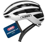 ABUS Casco da ciclismo AirBreaker 2.0 - casco da ciclismo leggero con ventilazione, aerodinamica, sicurezza e comfort per il ciclismo professionistico - per donne e uomini - taglia M, bianco