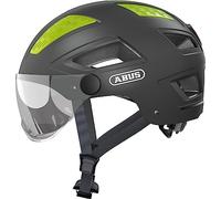 ABUS Casco da città Hyban 2.0 ACE - Casco da bicicletta con visiera, luce e calotta rigida in ABS - per uomo e donna