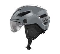 ABUS casco da città Pedelec 2.0 ACE - casco da bici con luce posteriore, visiera, parapioggia, protezione per le orecchie - per uomini e donne