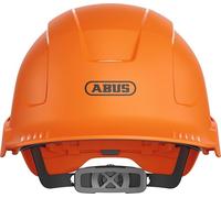ABUS Casco da costruzione Scator, ventilato per cantieri e industriali, secondo la norma EN 397, robusto, resistente agli urti e assorbe gli urti, misura regolabile tramite rotella, arancione