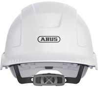ABUS Casco da costruzione Scator, ventilato per cantieri e industriali, secondo la norma EN 397, robusto, resistente agli urti e assorbe gli urti, misura regolabile tramite rotella, bianco
