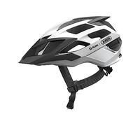 Casco per mountain bike ABUS Moventor Quin - Casco da bici intelligente con rilevamento delle cadute e sistema di allarme SOS - Per uomini e donne - Bianco, taglia M