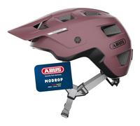 ABUS Casco MTB MoDrop per Mountain Bike, Rosso, M | In-Mold, sistema di regolazione, supporto occhiali, apertura per coda di cavallo
