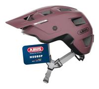 ABUS Casco MTB MoDrop per Mountain Bike, Rosso, S | Costruzione In-Mold, sistema di regolazione, supporto occhiali, apertura per coda