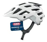 ABUS Casco MTB Moventor 2.0, alto comfort nel fuoristrada, all-mountain, unisex, Bianco, Taglia M