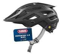 ABUS Casco MTB Moventor 2.0 - Comodo casco da bicicletta per fuoristrada - Casco per tutte le montagne - per uomo e donna - nero, S