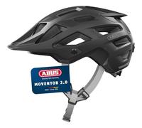 ABUS Casco MTB Moventor 2.0 - Comodo casco da bicicletta per fuoristrada - Casco per tutte le montagne - per uomo e donna - nero, L